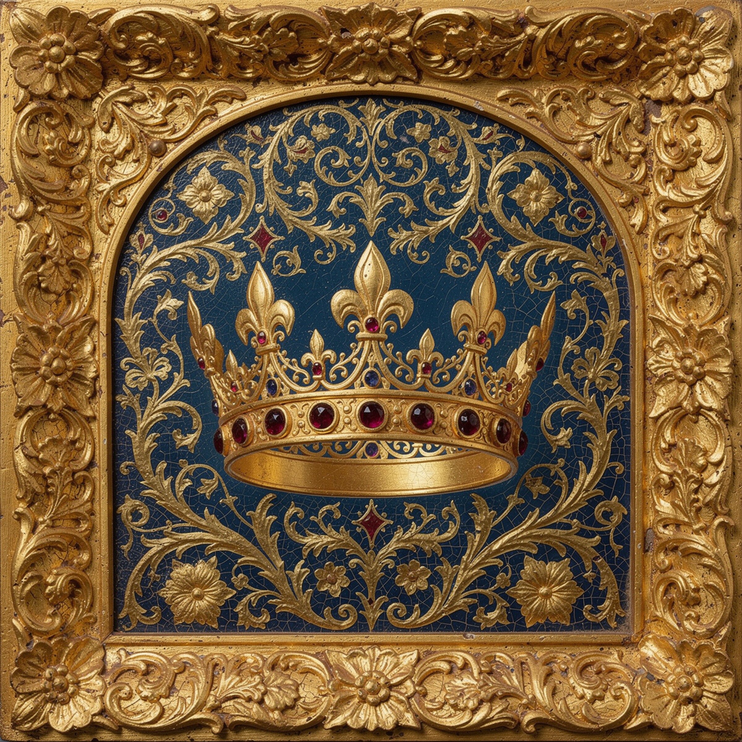 Illuminated-manuscript hero of the Kingdom — King on the throne, here and now.